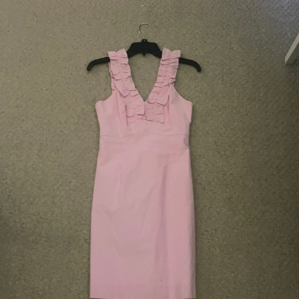 Lilly Pulitzer dress size 00 pink seersucker dress